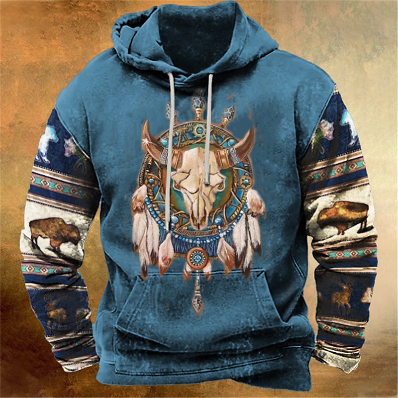 Moose Reindeer 3D Pullover Hoodie