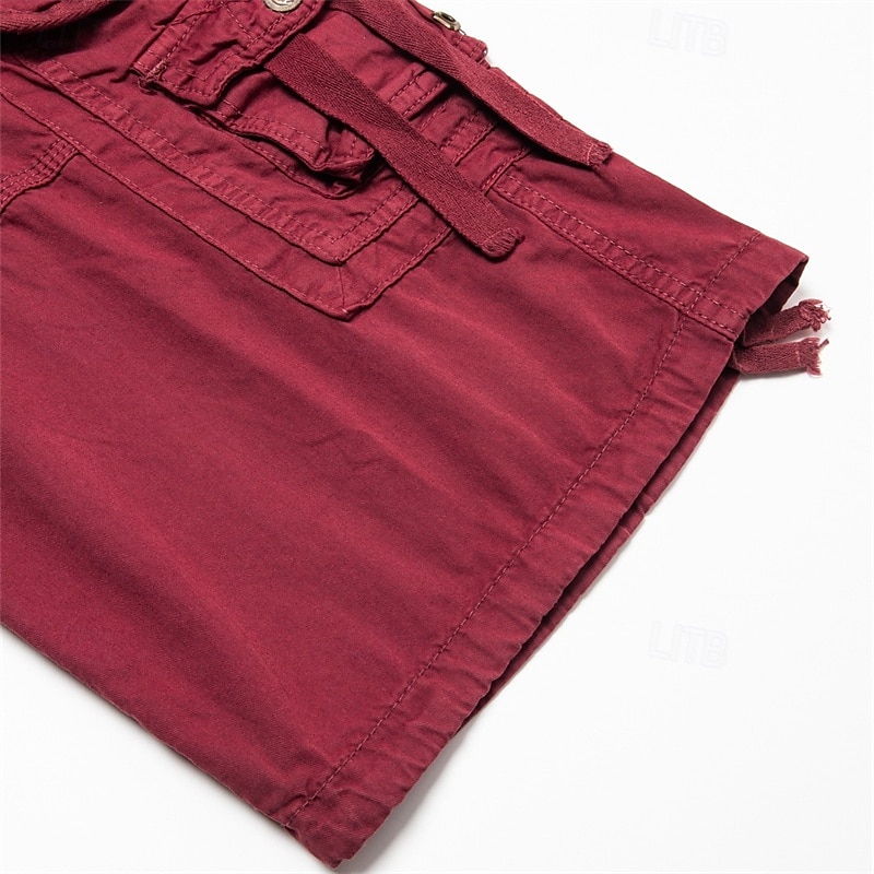 Capri Cargo Shorts with Drawstring, Casual Comfort, Streetwear