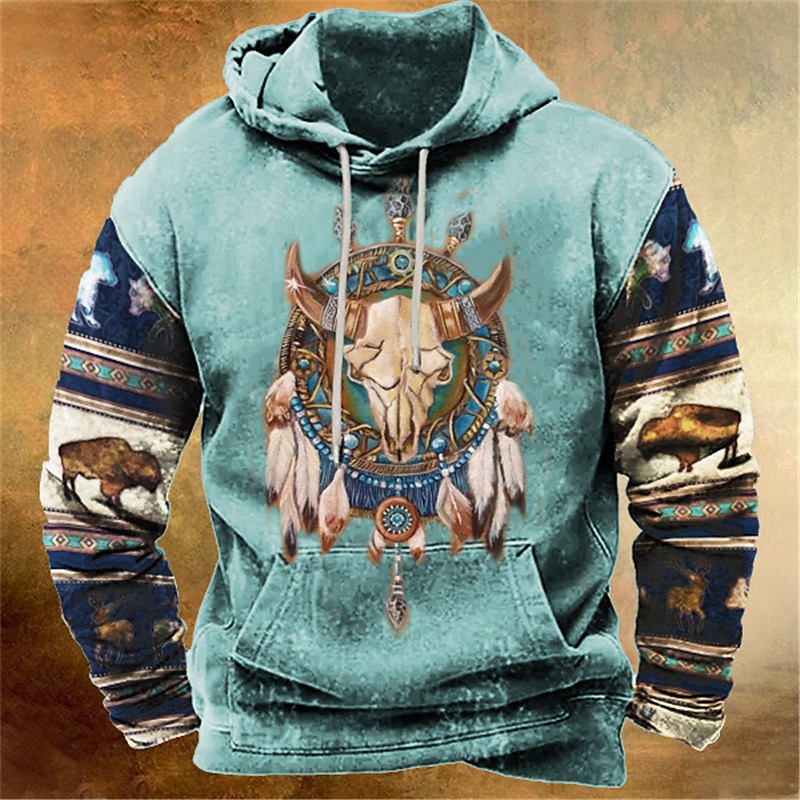 Moose Reindeer 3D Pullover Hoodie