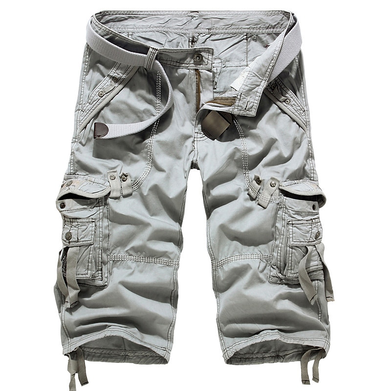 Capri Cargo Shorts with Drawstring, Casual Comfort, Streetwear