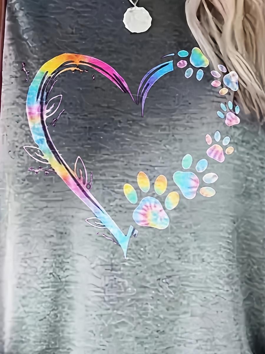 Casual Print Short Sleeve Tee