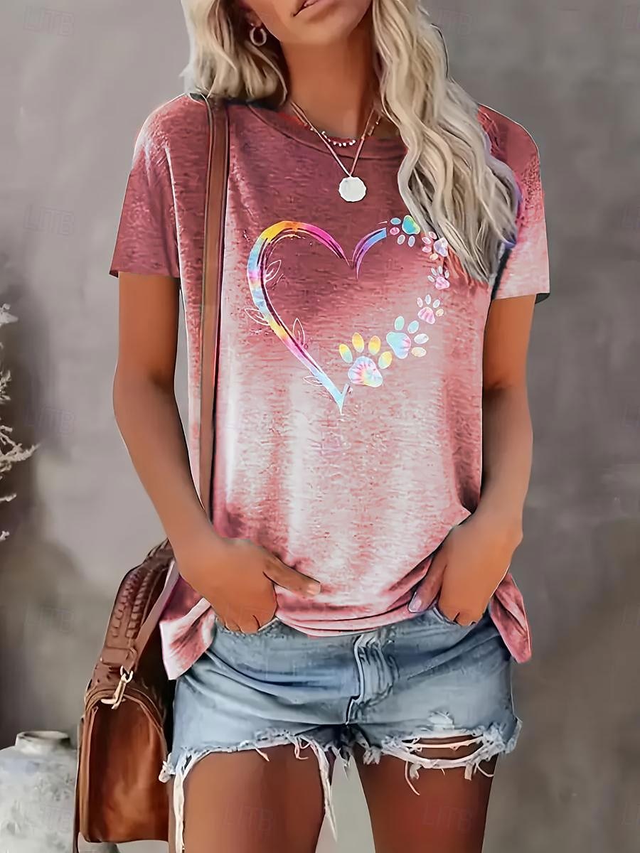 Casual Print Short Sleeve Tee